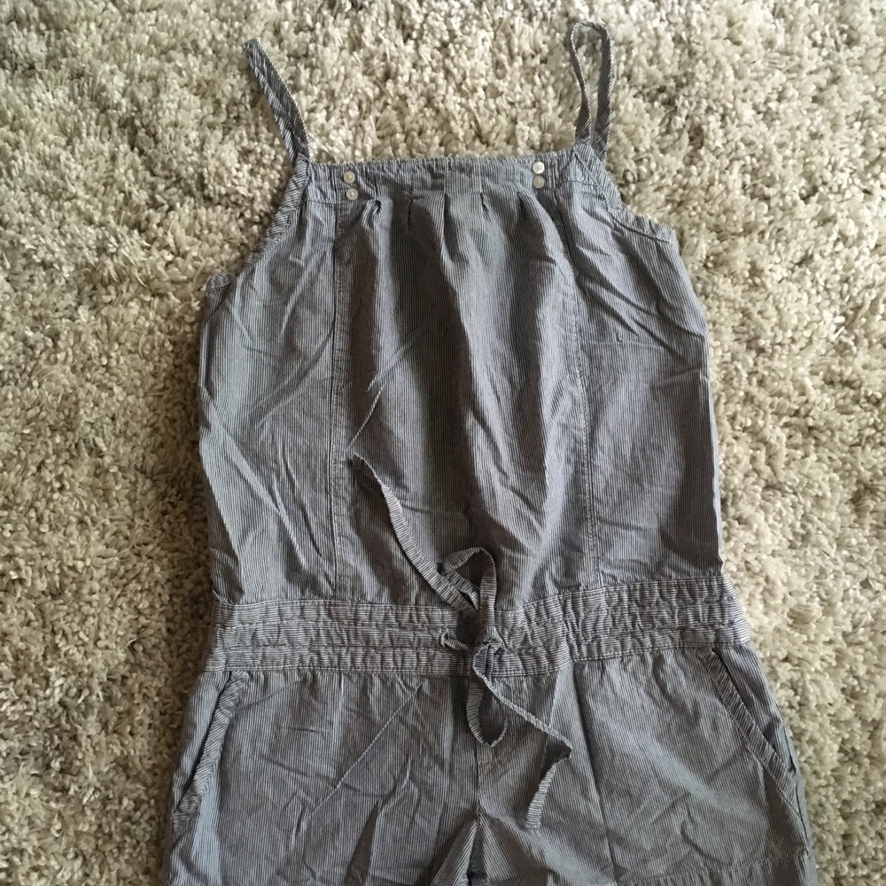 American Eagle Blue Stripe Romper